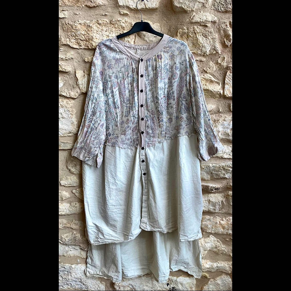 Magnolia Pearl Block Print Sybeal Chemise Dress